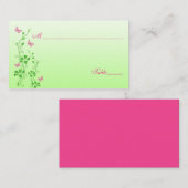 Roze en groene Florence met Butterflies Plaats Kaa Plaatskaartje (Voorkant / Achterkant)