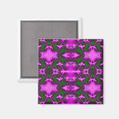 Roze en groene fractal magneet (Voorkant / Achterkant)