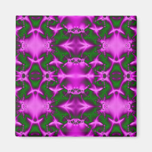 roze en groene fractal magneet