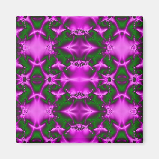 Roze en groene fractal magneet (Voorkant)