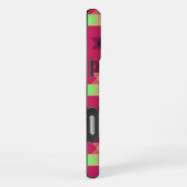 roze en groene geometrische iPhone hoesje (Rechterkant)
