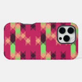 roze en groene geometrische iPhone hoesje (Achterkant horizontaal)