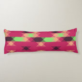 roze en groene geometrische lichaamskussen (Achterkant)