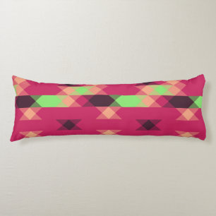 roze en groene geometrische lichaamskussen