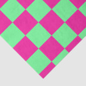 Roze en groene geruite print tissuepapier (Detail)