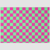 Roze en groene geruite print tissuepapier (Voorkant)