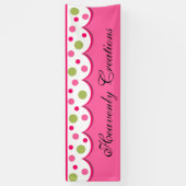  roze en groene geschulpte banner (Verticaal)