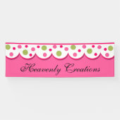  roze en groene geschulpte banner (Horizontaal)