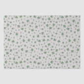 Roze en groene Gingham St Patrick's Day Tissuepapier (Voorkant)