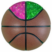 Roze en groene glitter Basketball Glitz op volledi Basketbal (Rechts)