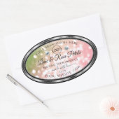 Roze en groene Glitter Product Label Diamonds Logo (Envelop)