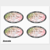 Roze en groene Glitter Product Label Diamonds Logo (Vel)