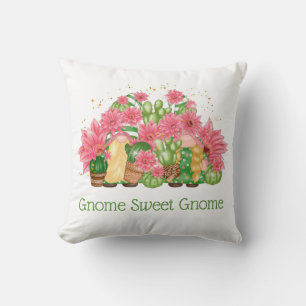 Roze en groene gnomen Gnome Sweet Gnome Kussen