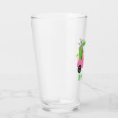 Roze en groene Golf Cart, gepersonaliseerde glastr Glas (Rechts)