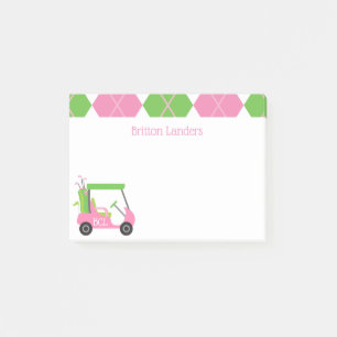 Roze en Groene Golf persoonlijke Post-it Blocnote Post-it® Notes