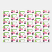 Roze en groene Golf-schotel Inpakpapier Vel (Voorkant 2)