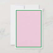 Roze en groene Happy Birthday-kaart Bedankkaart (Achterkant)