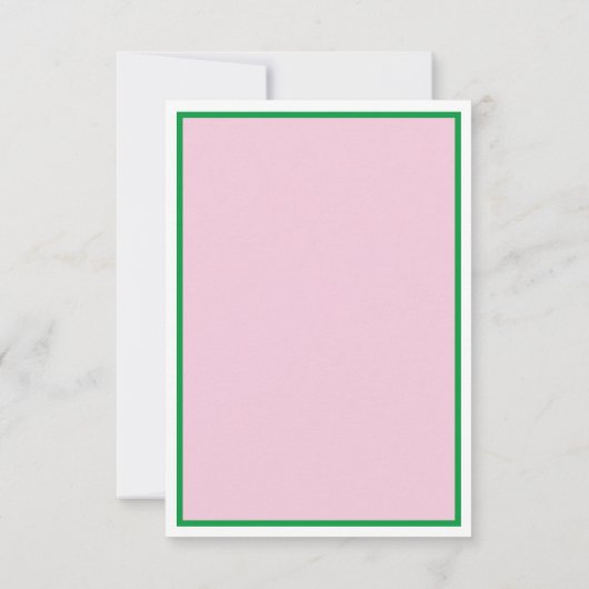 Roze en groene Happy Birthday-kaart Bedankkaart (Achterkant)