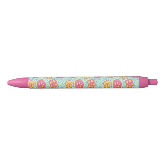 Roze en groene Hibiscus Print Pen (Voorkant)