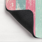 Roze en groene houten omheining muismat (Hoek)