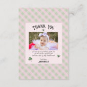 Roze en groene Ierse verjaardag Bedankkaart (Voorkant)