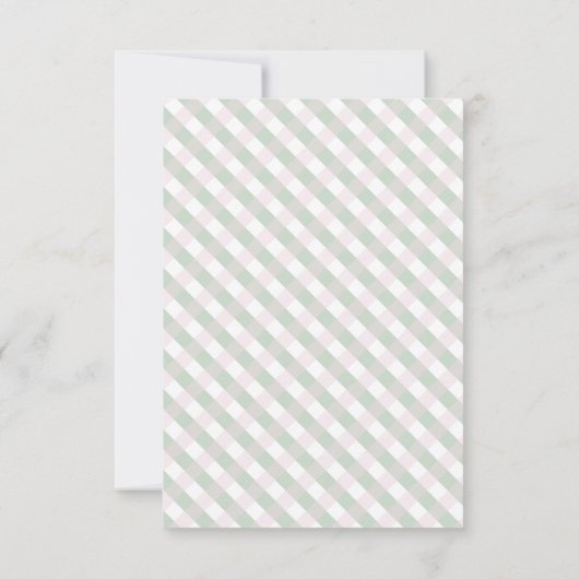 Roze en groene Ierse verjaardag Bedankkaart (Achterkant)