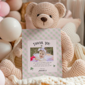 Roze en groene Ierse verjaardag Bedankkaart