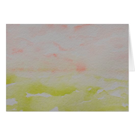 Roze en groene impressionistische Waterverf (Voorkant Horizontaal)