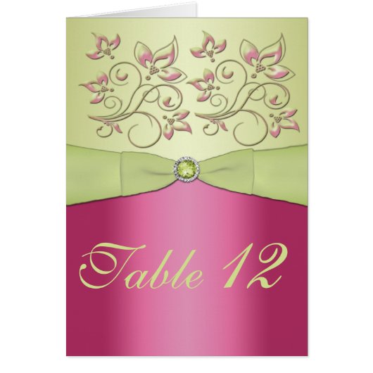 Roze en groene Kaart van het Aantal van de Lijst v (Voorkant)