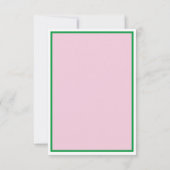 Roze en groene kaarten met dank (Achterkant)