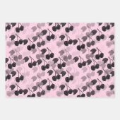 Roze en groene kersen op inpakpapier vel (Voorkant)