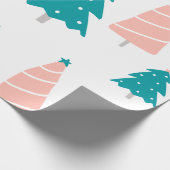 Roze en groene kerst cadeaupapier (Hoek)