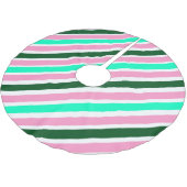 Roze en groene kerst-candy strepen kerstboom rok (Gekanteld)