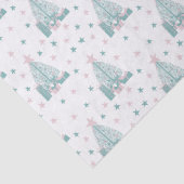 Roze en groene kerst tissuepapier (Detail)