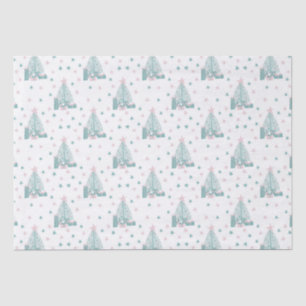 Roze en groene kerst tissuepapier