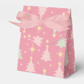 Roze en groene kerst van 1950 bedankdoosjes (Voorkant Zijde)