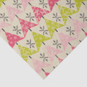 Roze en groene kerstbomen tissuepapier (Detail)