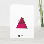 Roze en groene kerstboom kaart (Achterkant)