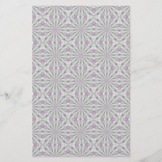 Roze en groene kerstgerechten briefpapier (Voorkant)