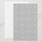 Roze en groene kerstgerechten briefpapier (Voorkant / Achterkant)