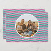 Roze en groene kerstkaart (Voorkant / Achterkant)