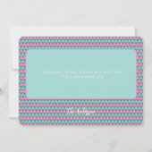 Roze en groene kerstkaart (Achterkant)