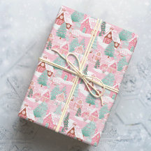 Roze en Groene Kerstmis Gingerbread Town