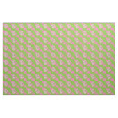 Roze en groene kikker stof (Yard (91,4 cm))