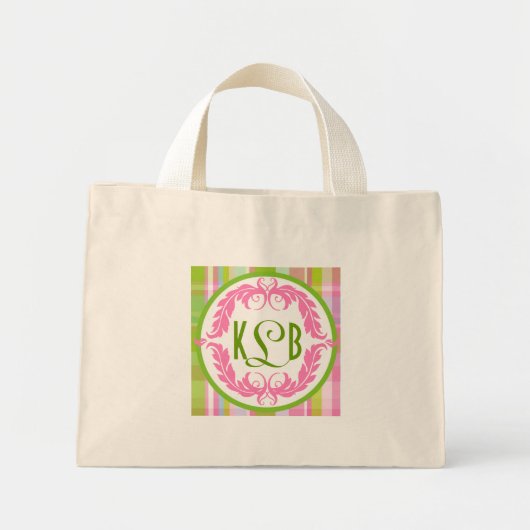 Roze en groene kleine Tas (Voorkant)