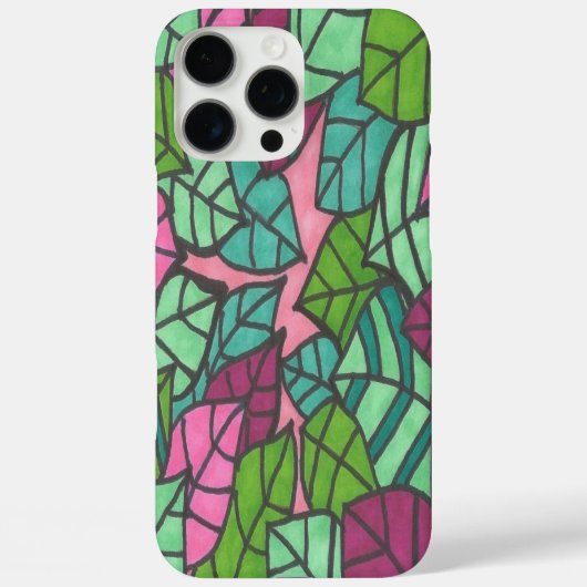 Roze en groene kleppen afdrukken Case-Mate iPhone case (Achterkant)