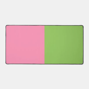 Roze en groene kleurblokken onderlegger bureaumat