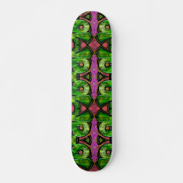 Roze en groene kleurrijke graffiti skateboard