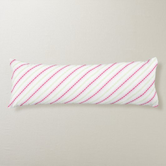 roze en groene kogellager lichaamskussen (Voorkant)