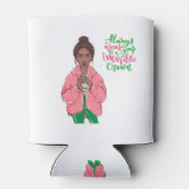 Roze en groene koningin blikjeskoeler (Achterkant)